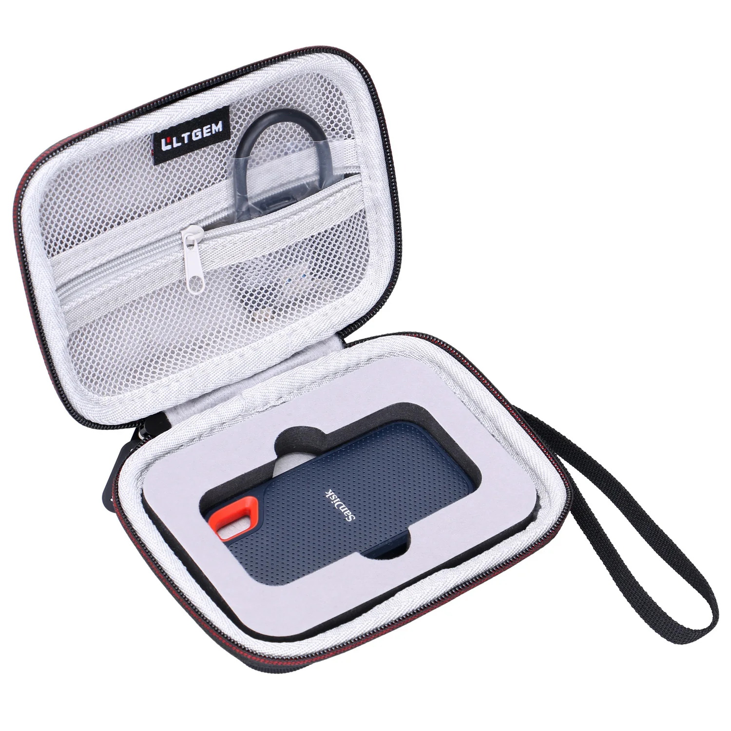 LTGEM Hard Case for SanDisk 500GB / 250GB / 1TB / 2TB Extreme Portable SSD (SDSSDE60) - Travel Protective Carrying Case