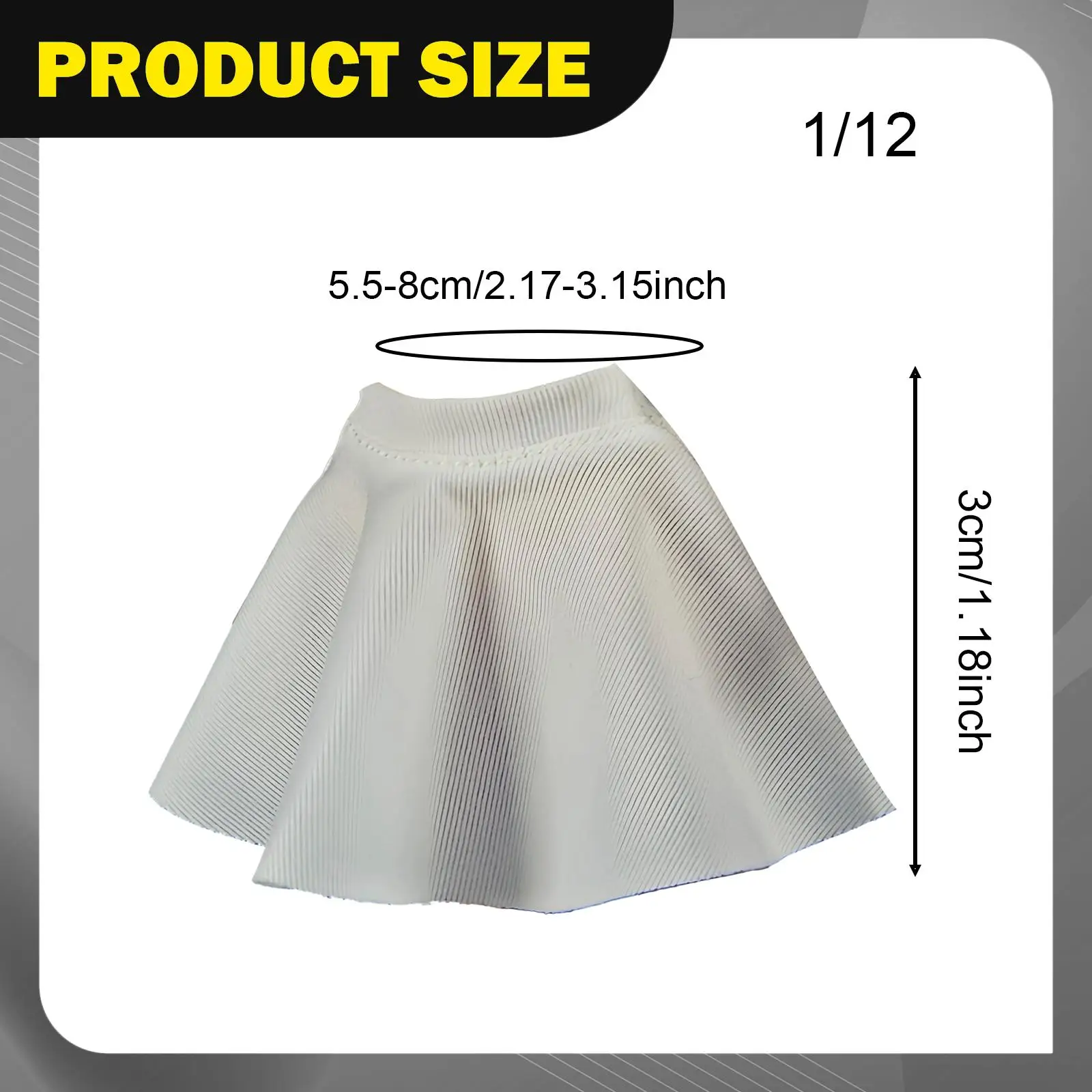 Short Skirt Miniature Clothing Outfit 1 12 Scale Figure Dress Up for 6 Inch Female Action Figure and Toy Models