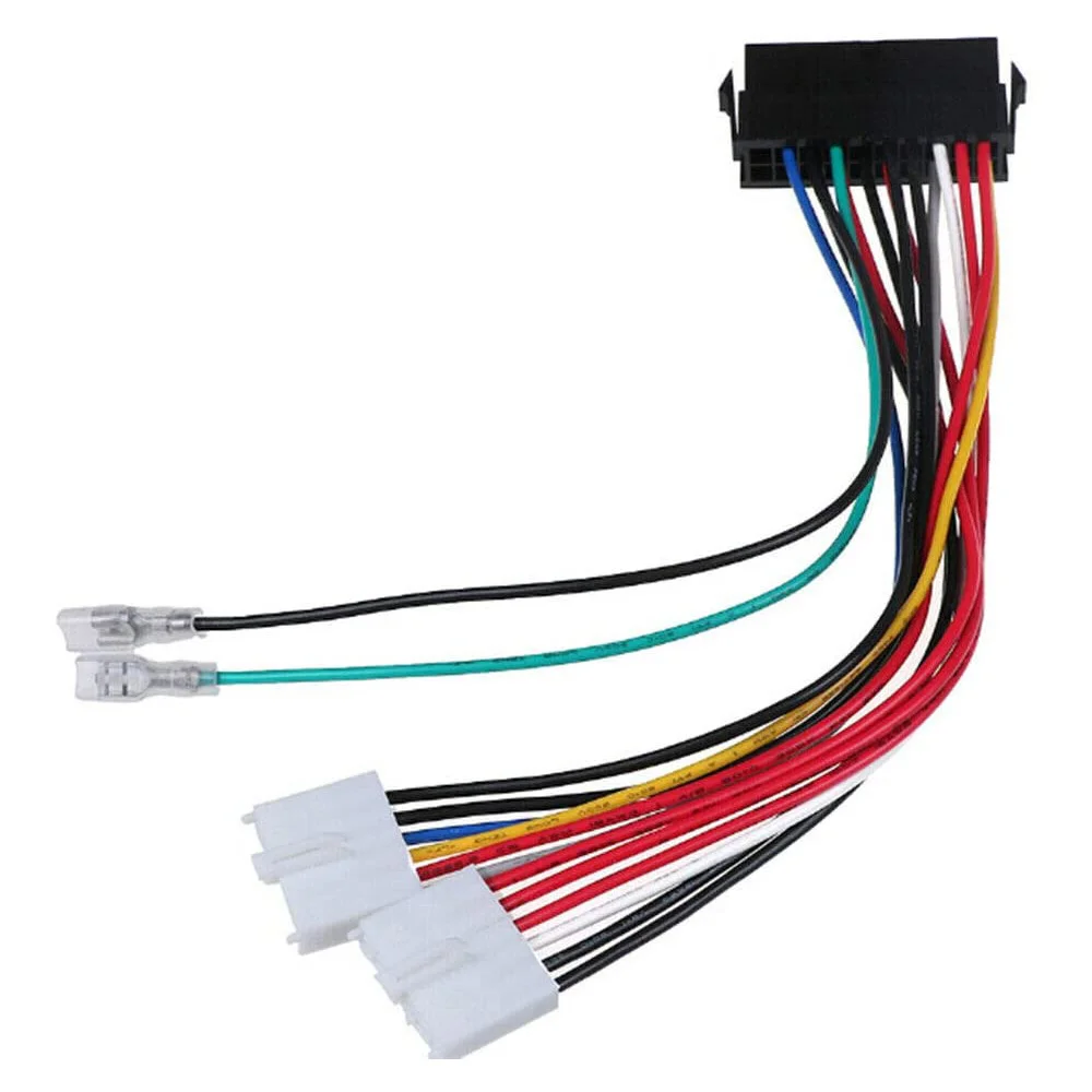 1Pcs 20Pin ATX to 2Port 6Pin AT Converter Power Cable Cord for 286 386 486 ComputerABGI