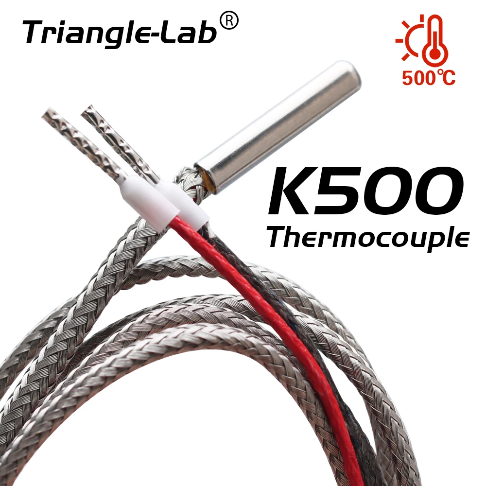 C Trianglelab High Temperature T-K500 Thermocouple sensor 500℃ 3D printing for V6 volcano HOTEND carbon fiber dragonfly