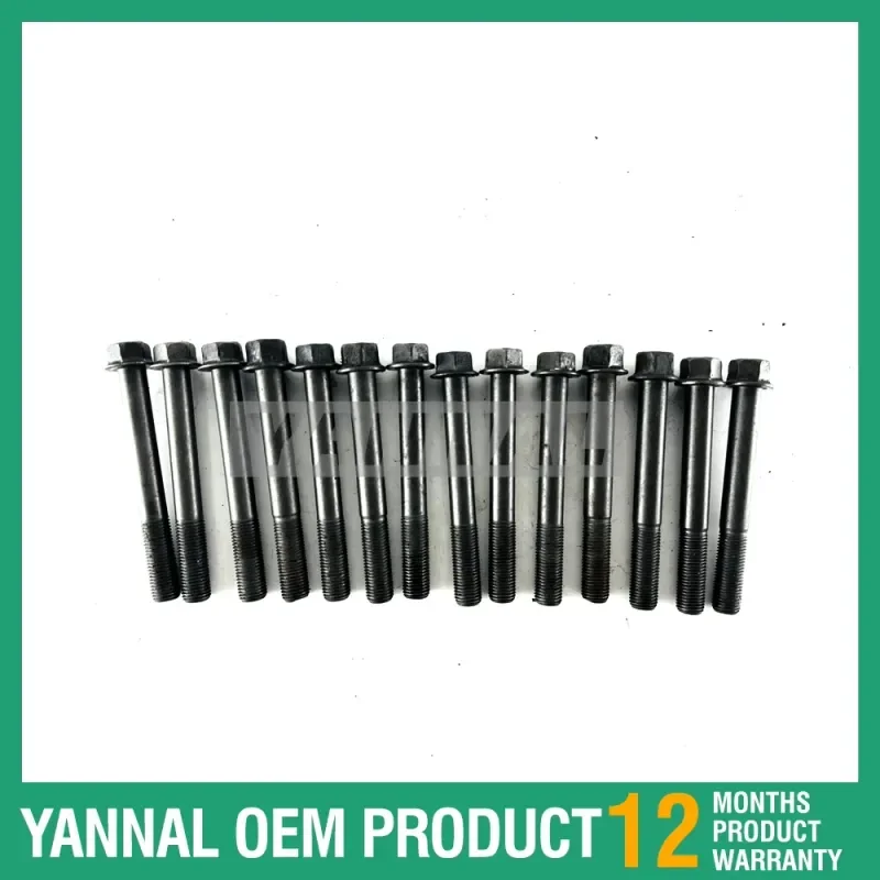 14PCS D722 1460103450 Cylinder Head Screw for Kubota Engine Parts