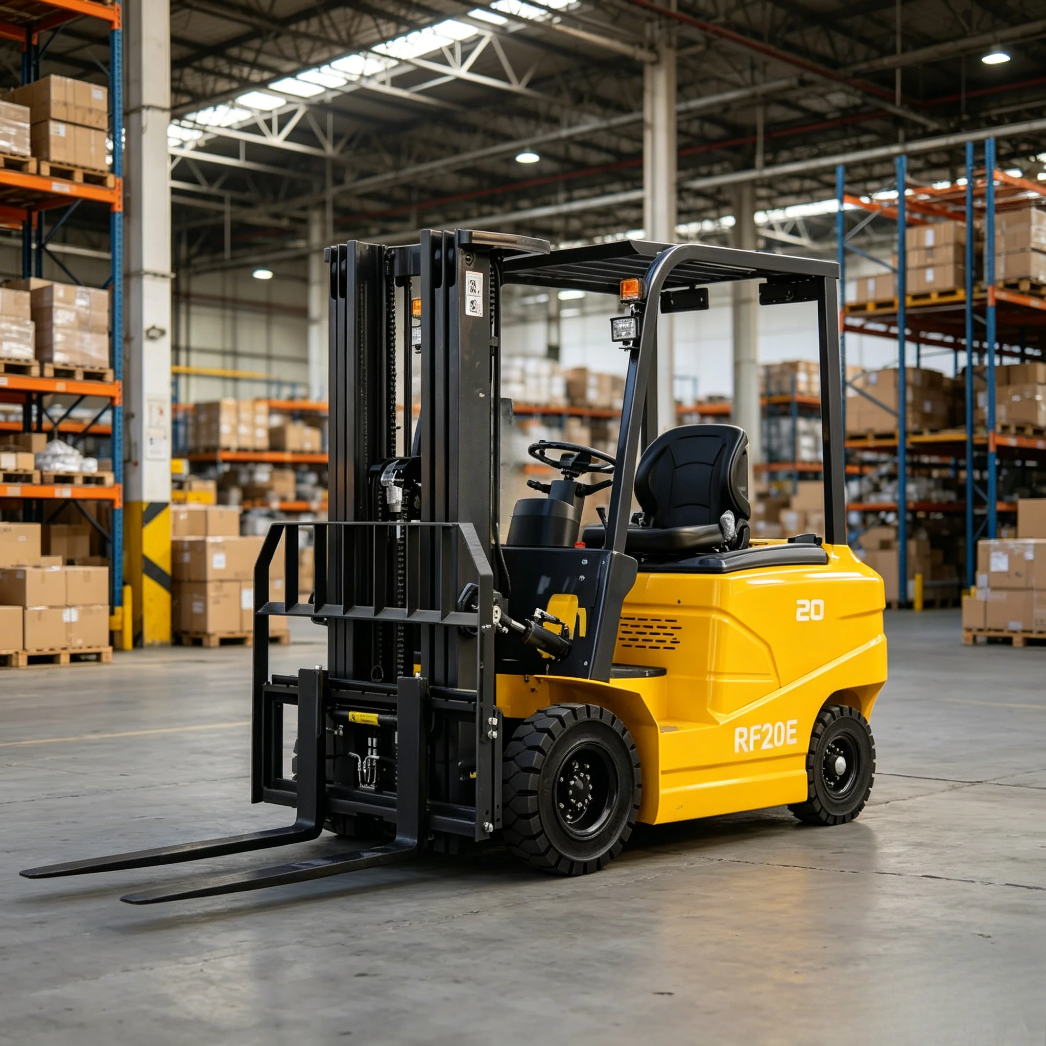 Hot 2000kg Electric Forklift Lift Height 3-6m with Side Shifter CE ISO 2.5Tons Automatic Fork Adjustment 4x4 Forklift Customized