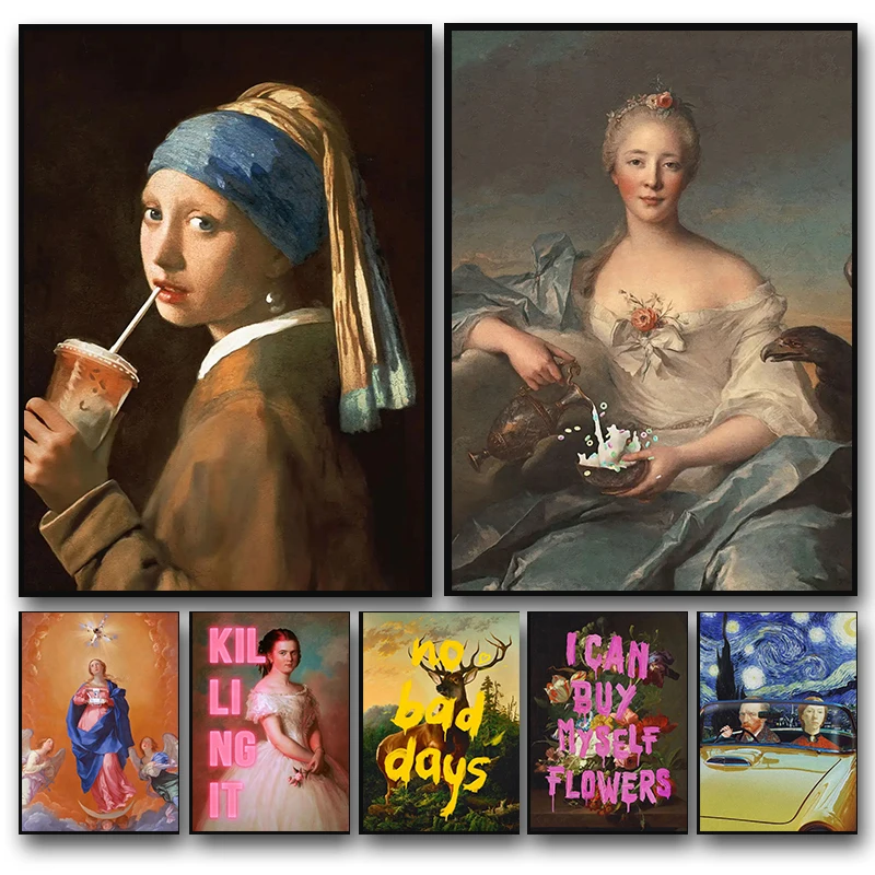 Vintage Nordic Pop Poster 'Do Epic Shit' Wandkunst Diamantmalerei Renaissance-Kunstbild für Wohnzimmer Bar Wohnzimmerdekoration