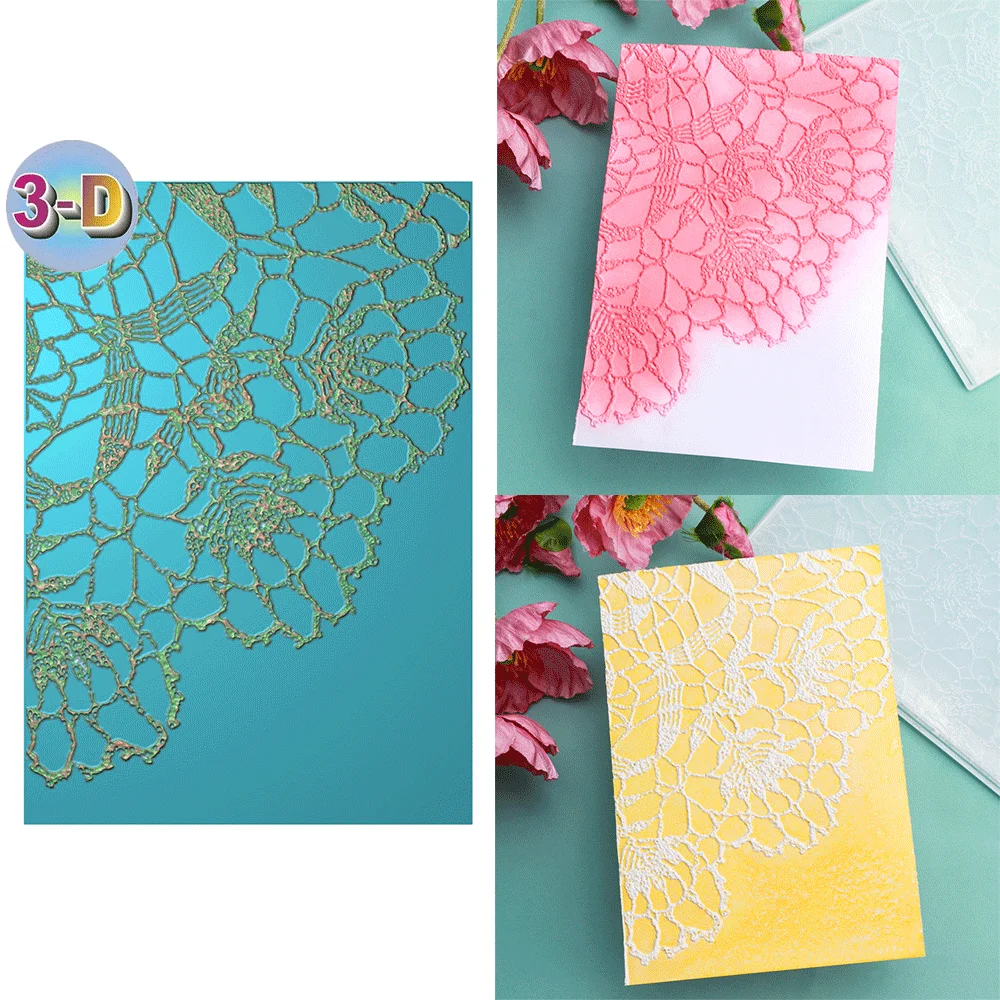 Doily 3D Embossing Folder and Matching Dies for Adding Textured Detail To Paper Crafting Wedding Card Making Supplies