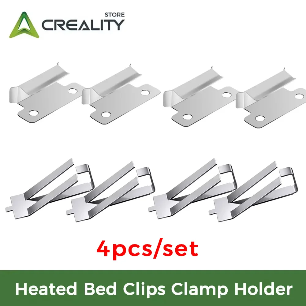 Creality Stainless Steel Glass Heated Bed Clips Clamp Holder Heatbed Clip 4PCS For Ender 3 V2 Ender3 Pro CR-10S 3D Printer Parts