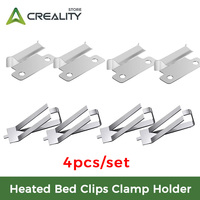 Creality Stainless Steel Glass Heated Bed Clips Clamp Holder Heatbed Clip 4PCS For Ender 3 V2 Ender3 Pro CR-10S 3D Printer Parts