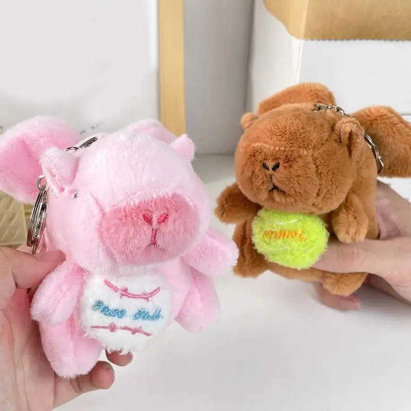 

Cute Cartoon Capybara Pendant Plush Toy Doll Bag Hanging Ornaments Cute Kapila Keychain Doll Desktop Doll Ornaments Car Pendant