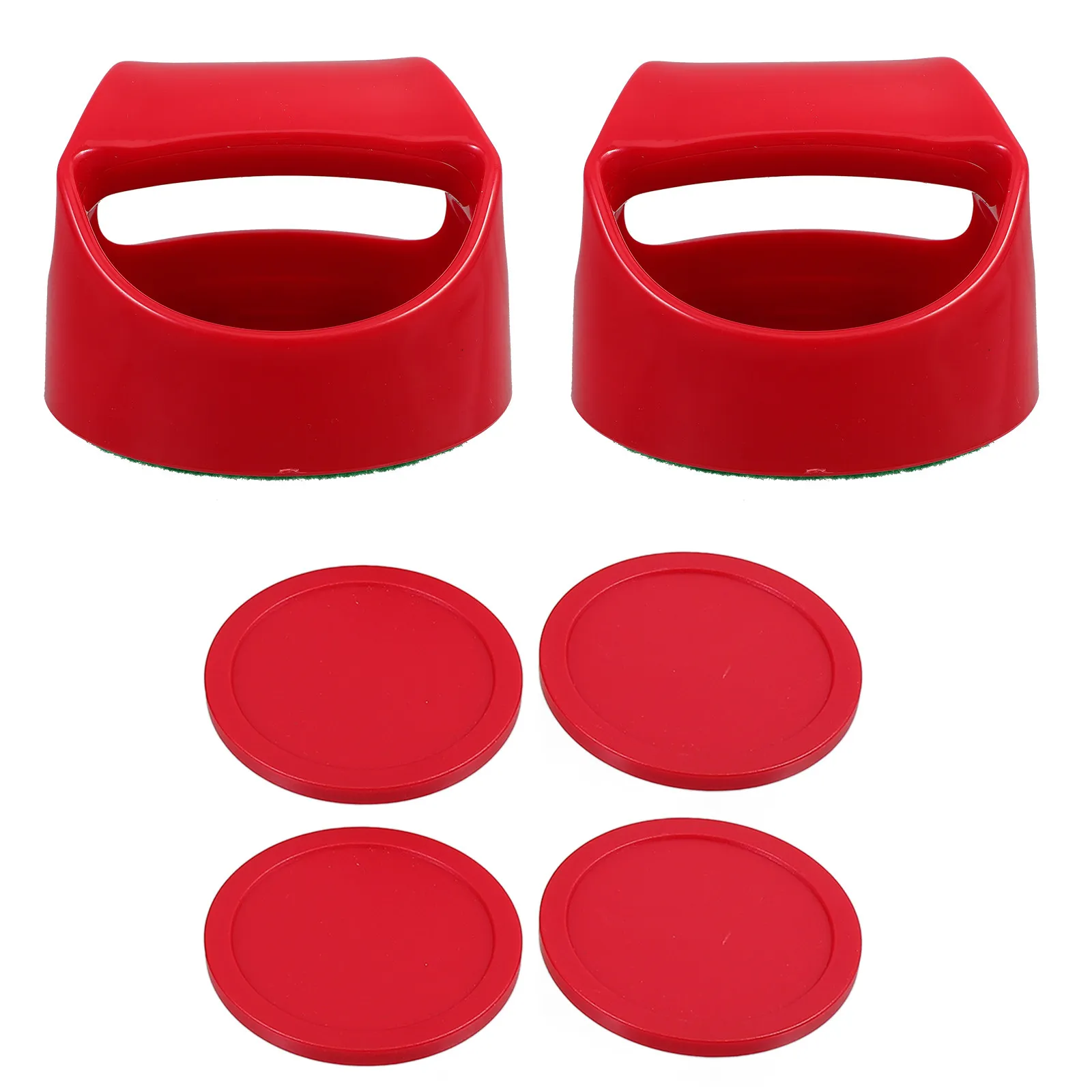 

1Set Sturdy Table Hockey Pucks Pushers Set for Room Mini Ice Hockey Table Replacement Parts Family Fun Entertainment