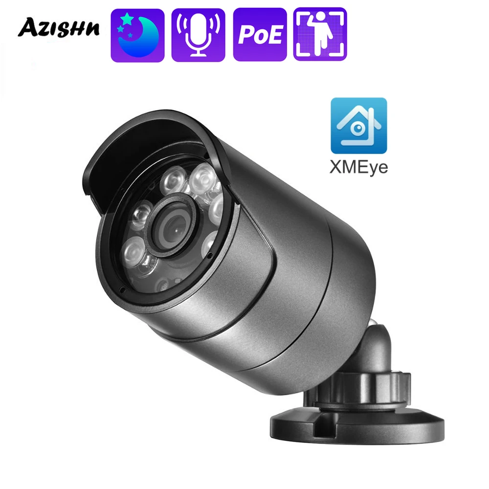 

H.265+ Full Color 1/2.8" SONY IMX335 5MP XMEye Audio Metal IP Camera Bullet Outdoor IP66 Face Detection POE Security CCTV Cam