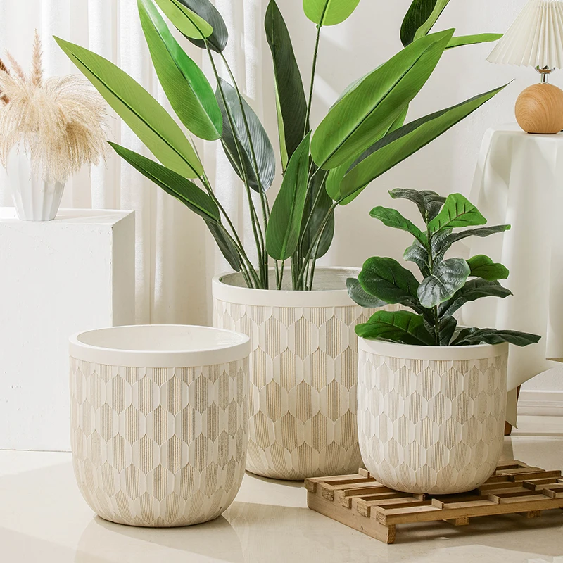 elegant-large-size-magnesium-mud-flower-pot-carved-tortoise-back-bamboo-lemon-tree-rubber-tree-lily-bamboo-minimalist-style-f