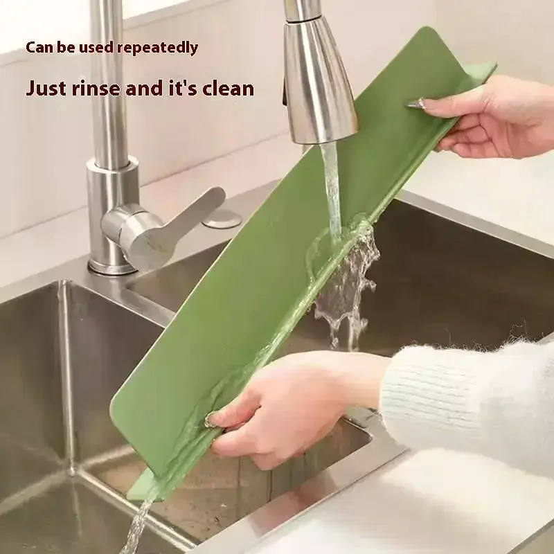 

1 шт. силиконовый защитный экран от брызг для кухонной раковины, водонепроницаемая защита от брызг для умывальника, барьер от брызг, водозащитная панель