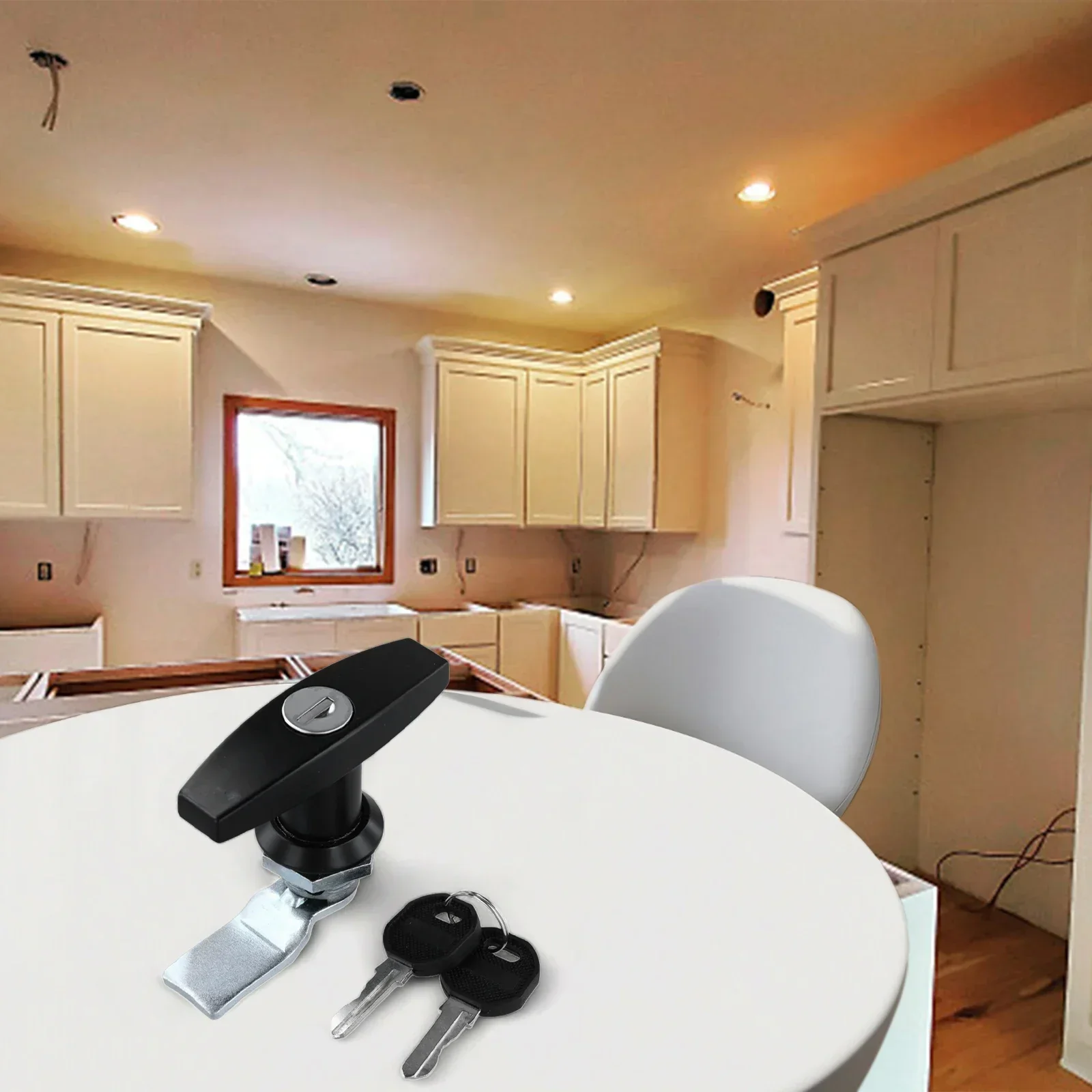 

22.5*20 Mm T-shape Handle Lock Sturdy And Reliable Versatile Use Anti-theft Protection High Strength Zinc Alloy