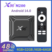 Android 14X96 M200  Amlogic S905X5M Smart TV BOX 4GB 64GB 1000M AV1 BT TVBOX 2.4G&5G Dual Wifi 4G32G DDR4 Set Top Box
