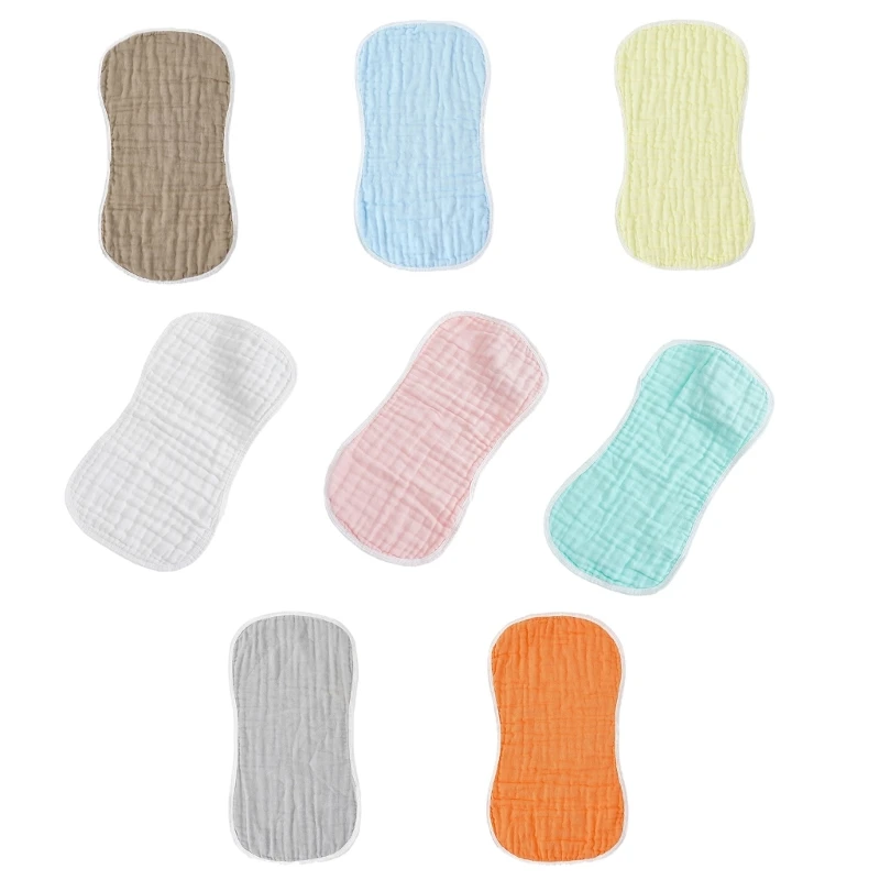 

67JC Newborn Teething Bib Sweat Absorbing Towel Long Burp Cloth 6-Layer Children Bibs