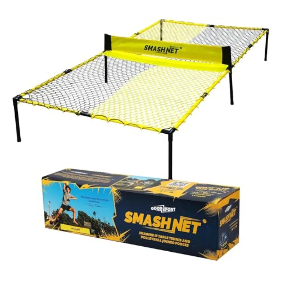 

Outdoor Family Backyard Game Set for Adults and Portable Hybrid Volleyball and Table Tennis Net Easy Quick Assembly Durable Spo