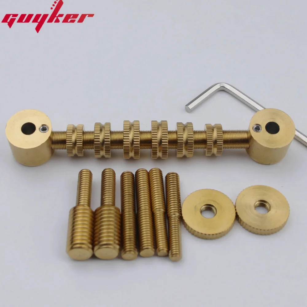 

Stainless Steel Space Control Adjustable Roller Guitar Bridge Gold