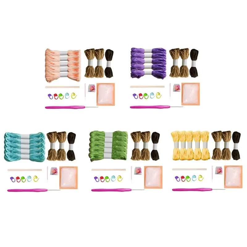 

Горячий тренд - 1 НАБОР для начинающих: набор для вязания крючком суккулентов для взрослых, набор для вязания и плетения.