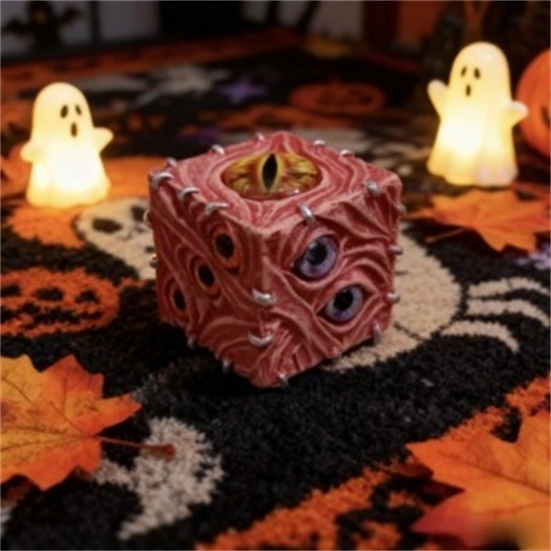 Dooms Eye Dice Gothic Blood Vein Crystal Ball Halloween Horror Single Eerie Centerpiece Table Decor For Goth Teens And Couples
