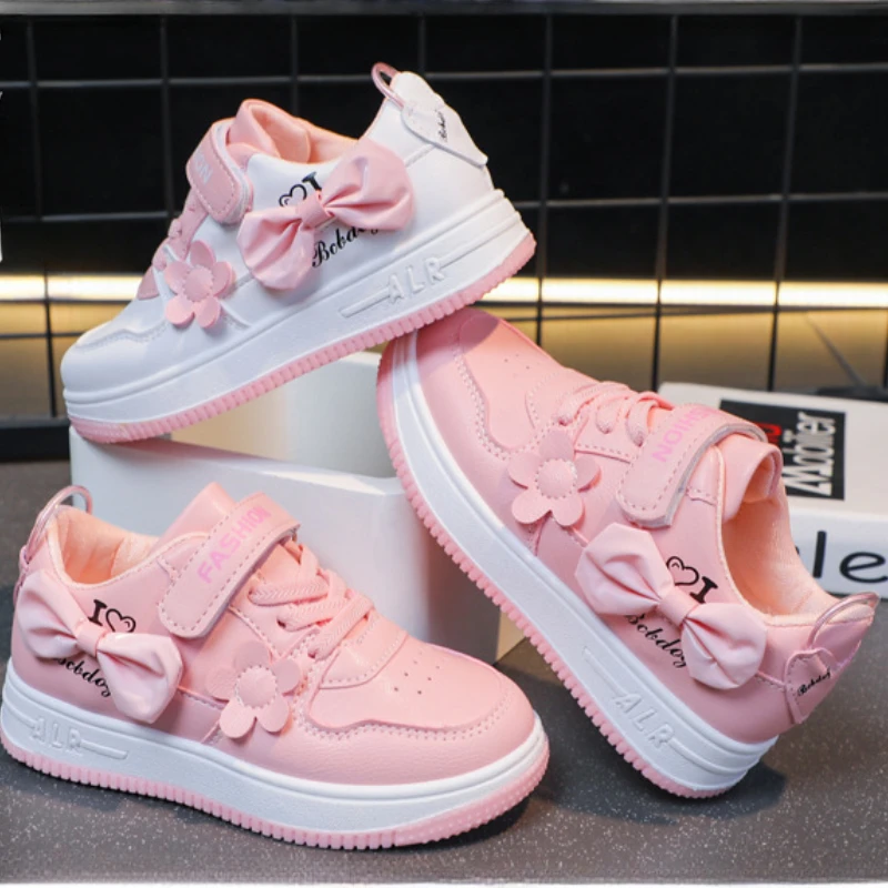 Autumn Girl Sneaker New Fashion Versatile Child Sneakers Comfort Non Slip Soft Soled Girls Shoe Exquisite Princess Casual Shoes