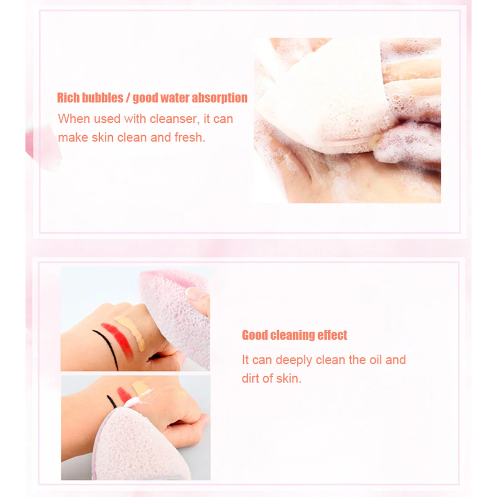 Wet & Dry Use Makeup Sponges Soft Touch Easy Operation Makeup Tool for Concealer Powder Liquid Usage