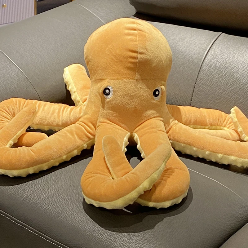40-80cm Simulation Giant Octopus Plush Toy New Octopus Stuffed Animal Doll Cartoon Big Octopus Squid Sleep Pillow Birthday Gift