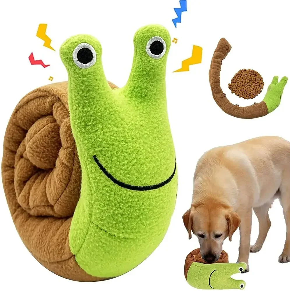 Piszczące zabawki dla psów Pluszowe ślimaki dla zwierząt Tybetańskie puzzle na jedzenie Puzzle dla psów Interaktywne puzzle dla kotów i psów Zabawka do karmienia Hurtownia