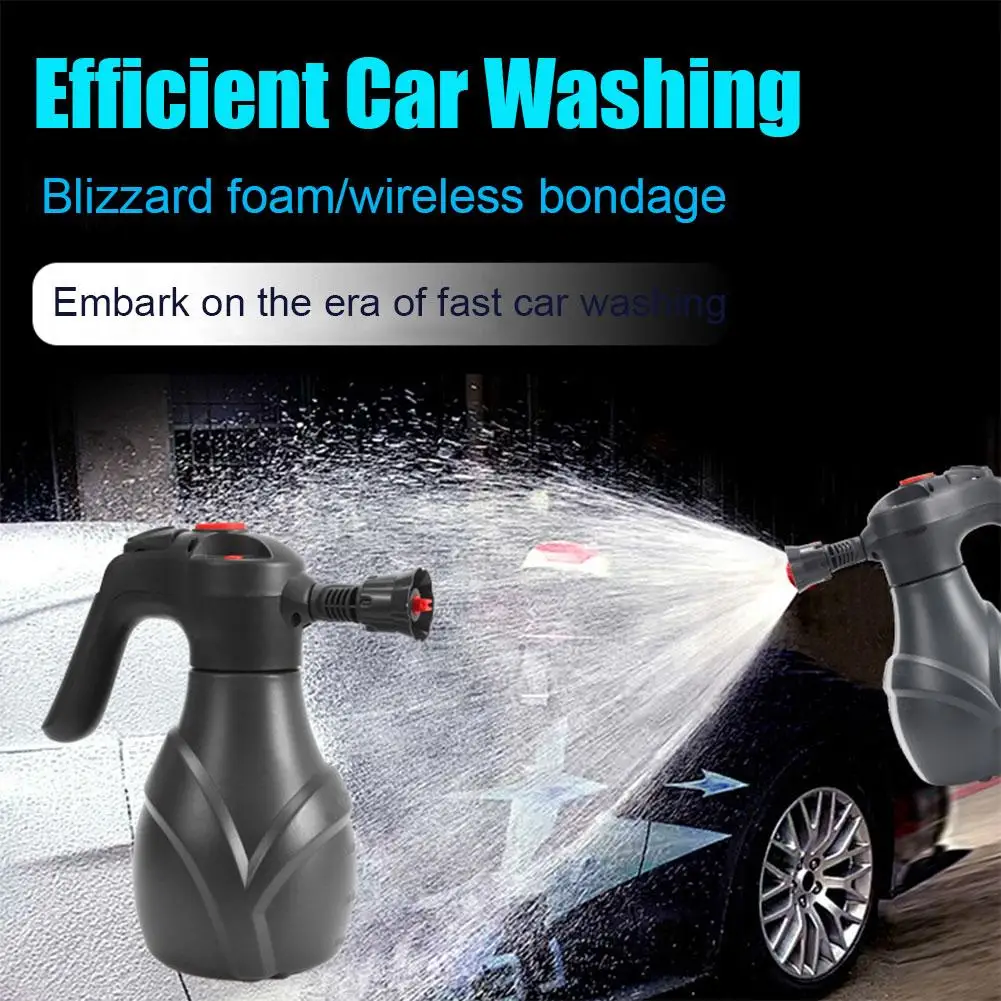 Cordless High-Pressure Electric Foam Sprayer For Cars Wide-Angle Fan Spray Function Household Car Washing Gardening Watering Too