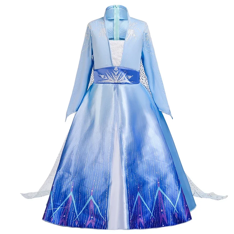 Girls Elsa Dress Snow White Belle Princess Dress Up Kids Halloween Clothes Elegant Christmas Party Dresses Gown New Elsa 2 Dress