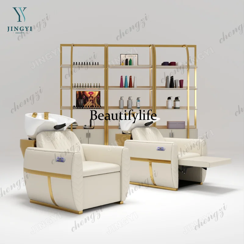 custom.European Style Salon Washing Hair Equipment Wash Basin Bowl Shampoo Chair Sofa Spa Massage Shampoo Station