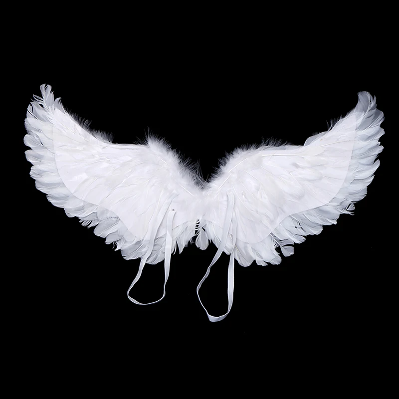 Kids Adult Party Swallow White Angel Feather Wings Halo Magic Wand Cosplay Elastic Straps Wedding Halloween Christmas Birthday