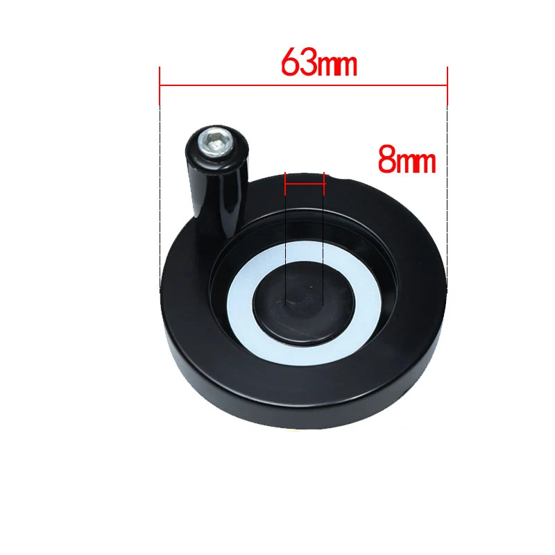 1Pcs Handwheel Mechanical Hand Wheel CNC 3D Printer Hole Diameter 8mm With Removable Handle Lathe Round Machinery Accessories