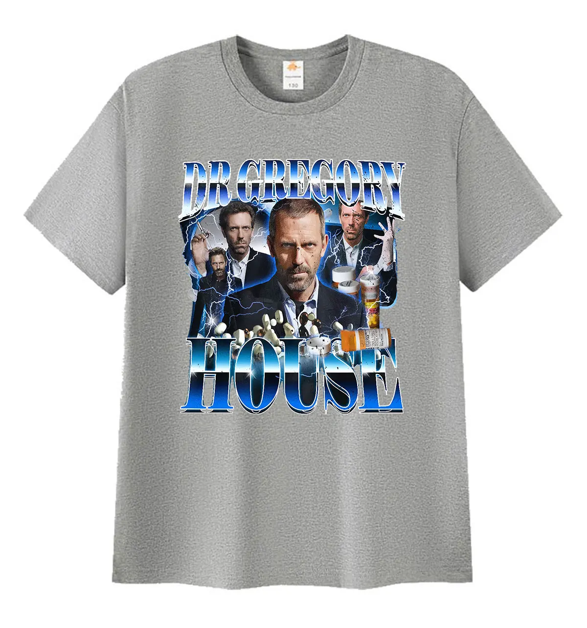 Dr. Gregory House Md Lustiges Meme-Grafik-T-Shirt für Herren, Vintage, Hochwertiges Mode-T-Shirt, Lässig, 100% Baumwolle, Kurzarm-T-Shirt – Detail 5