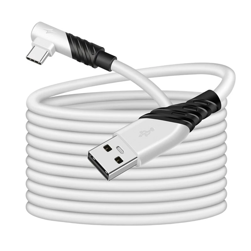 T23C USB A To Type C VR Cable Type C VR Link Cable USB C Data Cable USB3.0 Fast Charging 90 Degree For Oculus Quest 1/2