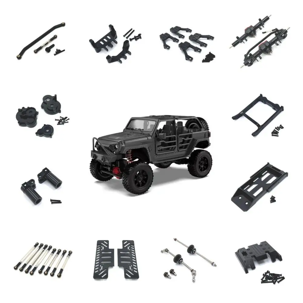 

RCGOFOLLOW Metal Shock Absorber Drive Shaft Pull Rod Rims Shock Tower For 1/12 MN MN128 MN86K 4WD OFF-Road Truck Black Upgrades