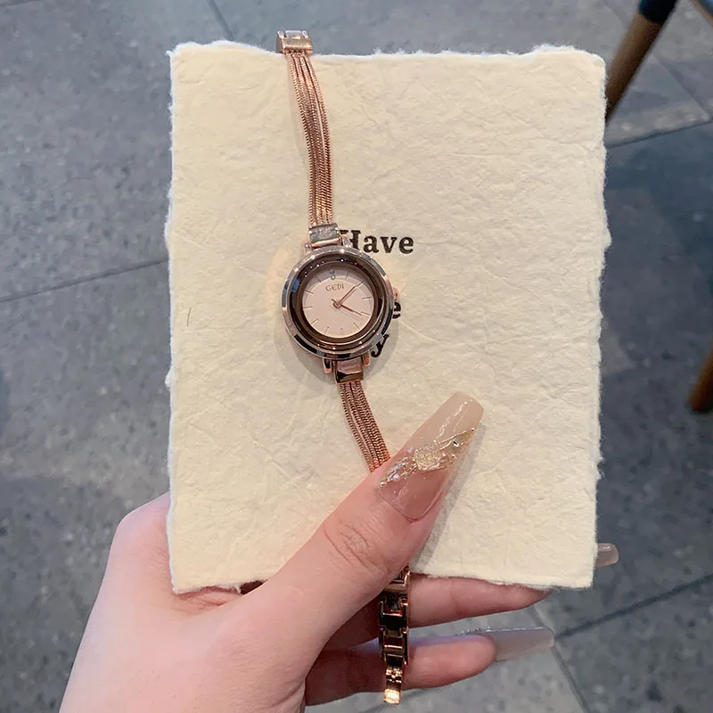 

Художественные часы-браслет для женщин, маленькие и изысканные, легкие, роскошные, стильный и высококачественный, качественный подарок для женщин