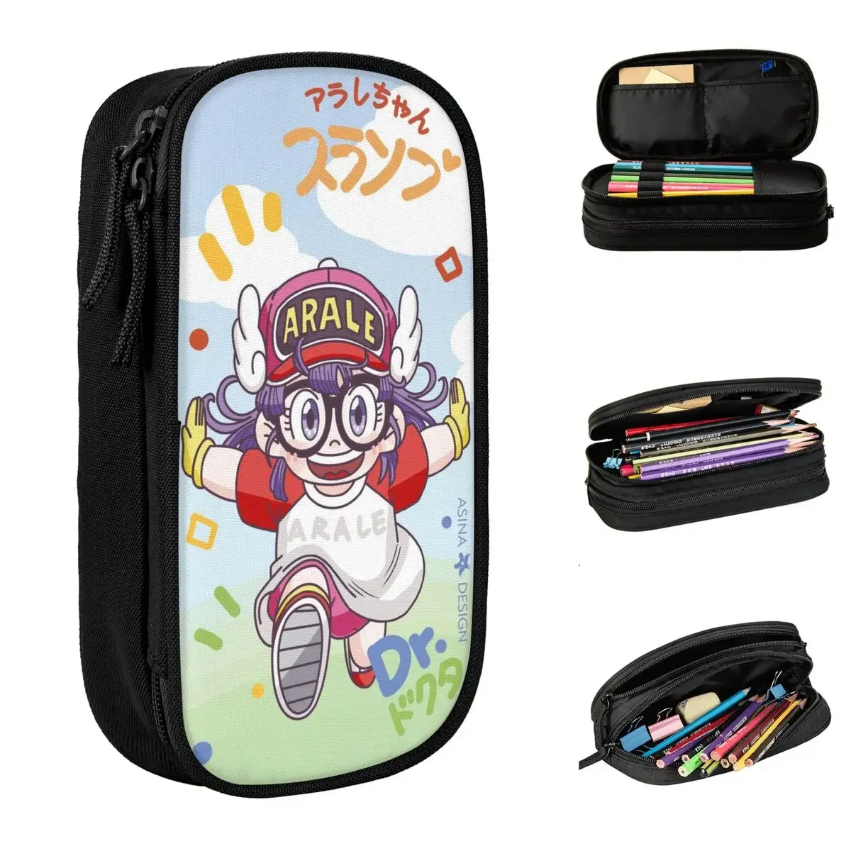 

Пеналы Dr. Slump Robot для девочек, креативные ARALE HOYOYO, коробка для ручек, сумка для детей, большие пеналы для хранения студентов, школьные подарки