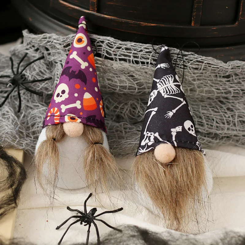 2pc Creative Halloween DIY Doll Bar Decor Pumpkin Ghost mage Kids Gift Christmas Halloween Party Decoration for Home drop ship