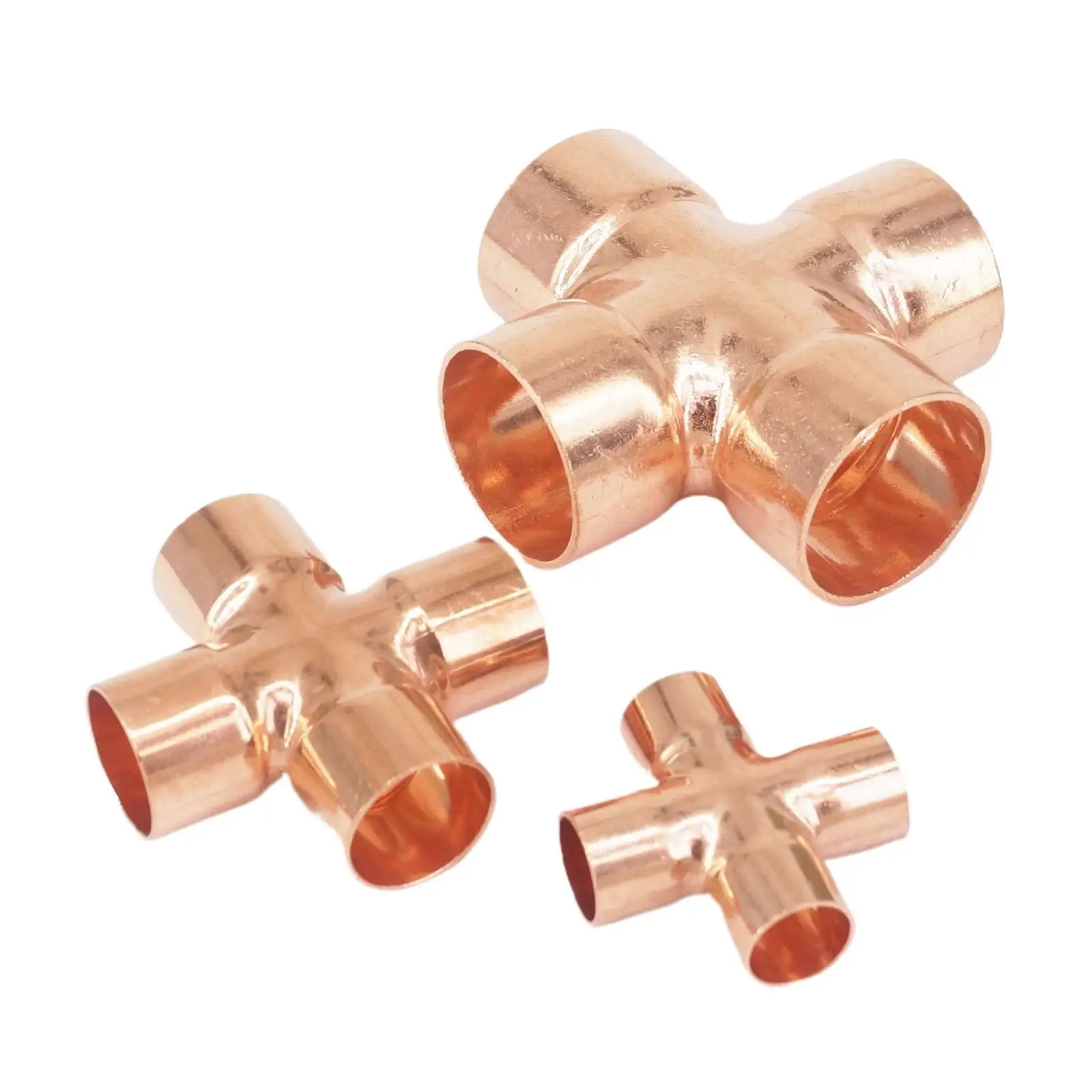 Adaptateur de tuyau d\'alimentation en cuivre à 4 voies, 6.35mm 15mm 16mm 22mm 35mm 42mm 54mm, pour climatisation et réfrigération