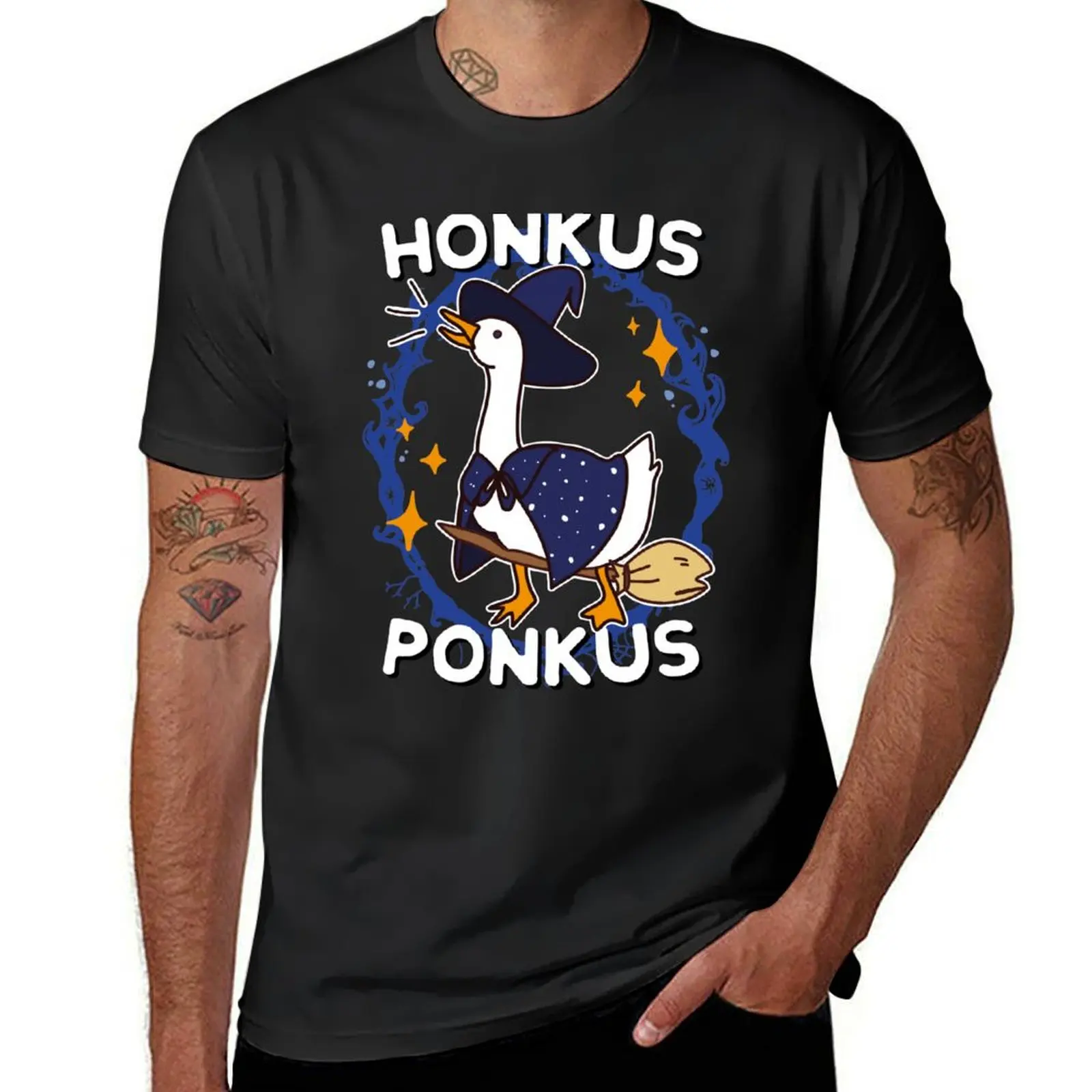 Футболка для Хэллоуина Honkus Ponkus Witchy Goose Game, быстросохнущая мужская одежда