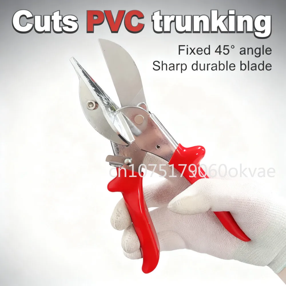 Mehrwinkel-Gehrungsschere, 45-135 Grad verstellbar, PVC-Rohrschneider, Holzschneidewerkzeug, Handschere für Kabelkanäle und Formteile