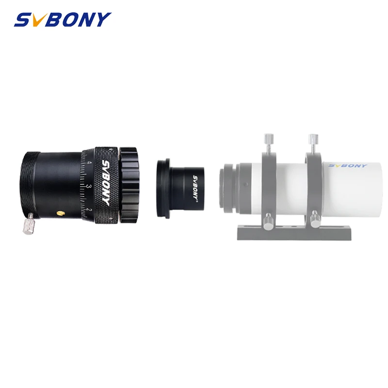 SVBONY-T Adaptador para Telescope Finder, Guia com Anel de Compressão de Latão, Ajuda o Foco, M42X0.75, SV108