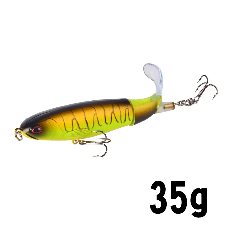1Pcs Plopper Angeln Locken 13g/15g/35g Wels Lockt Für Angelgerät Schwimm rotierenden Schwanz Künstliche Köder Crankbait