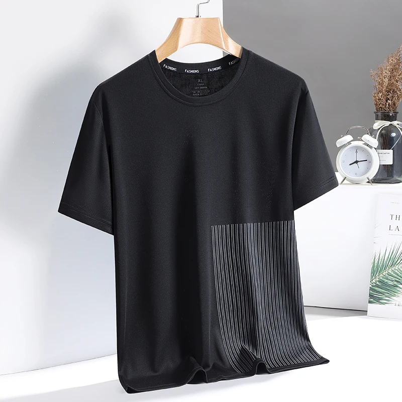 

Quick Dry Sport Fashion T Shirt Men'S 2024 Short Sleeves Summer Casual Black Green OverSize 3XL Top Tees GYM Tshirt Clothes