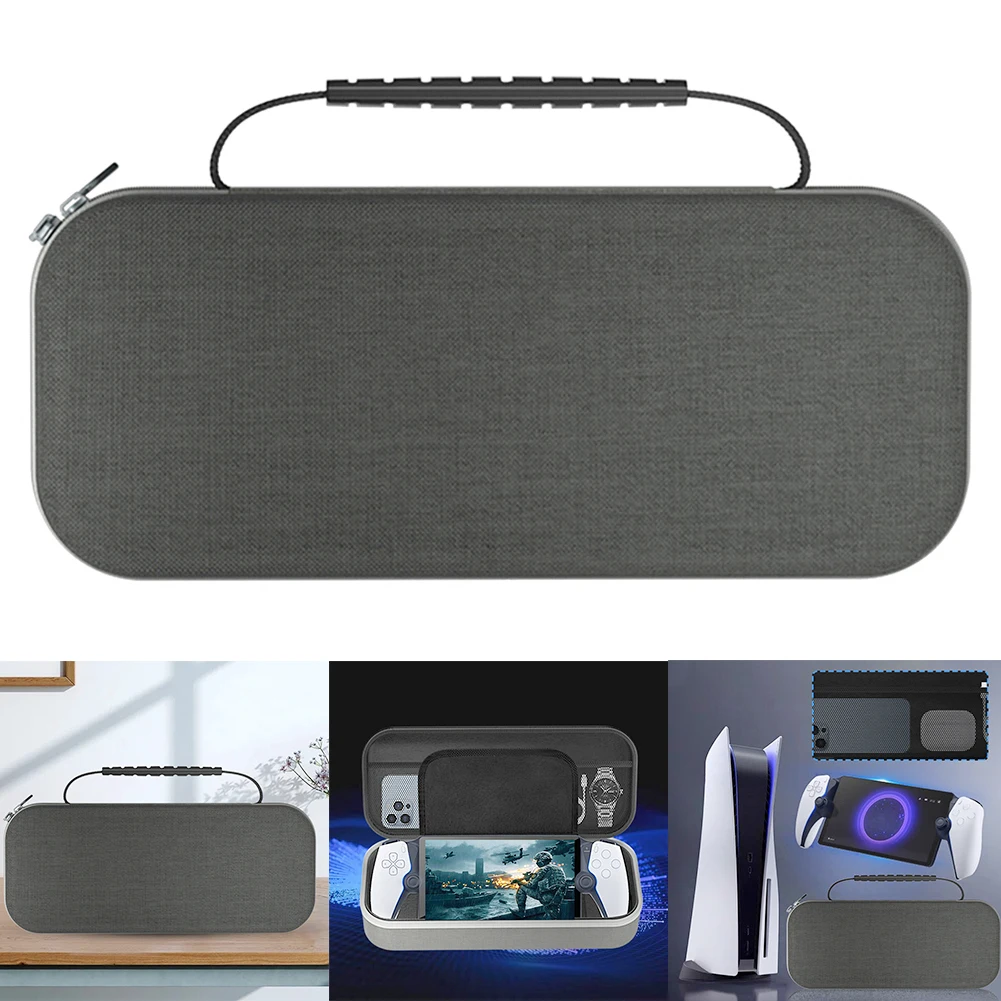 Estuche de transporte duro, bolsa de almacenamiento portátil antiarañazos EVA con bolsillo de malla, estuche rígido para Portal PS5 para Portal PlayStation