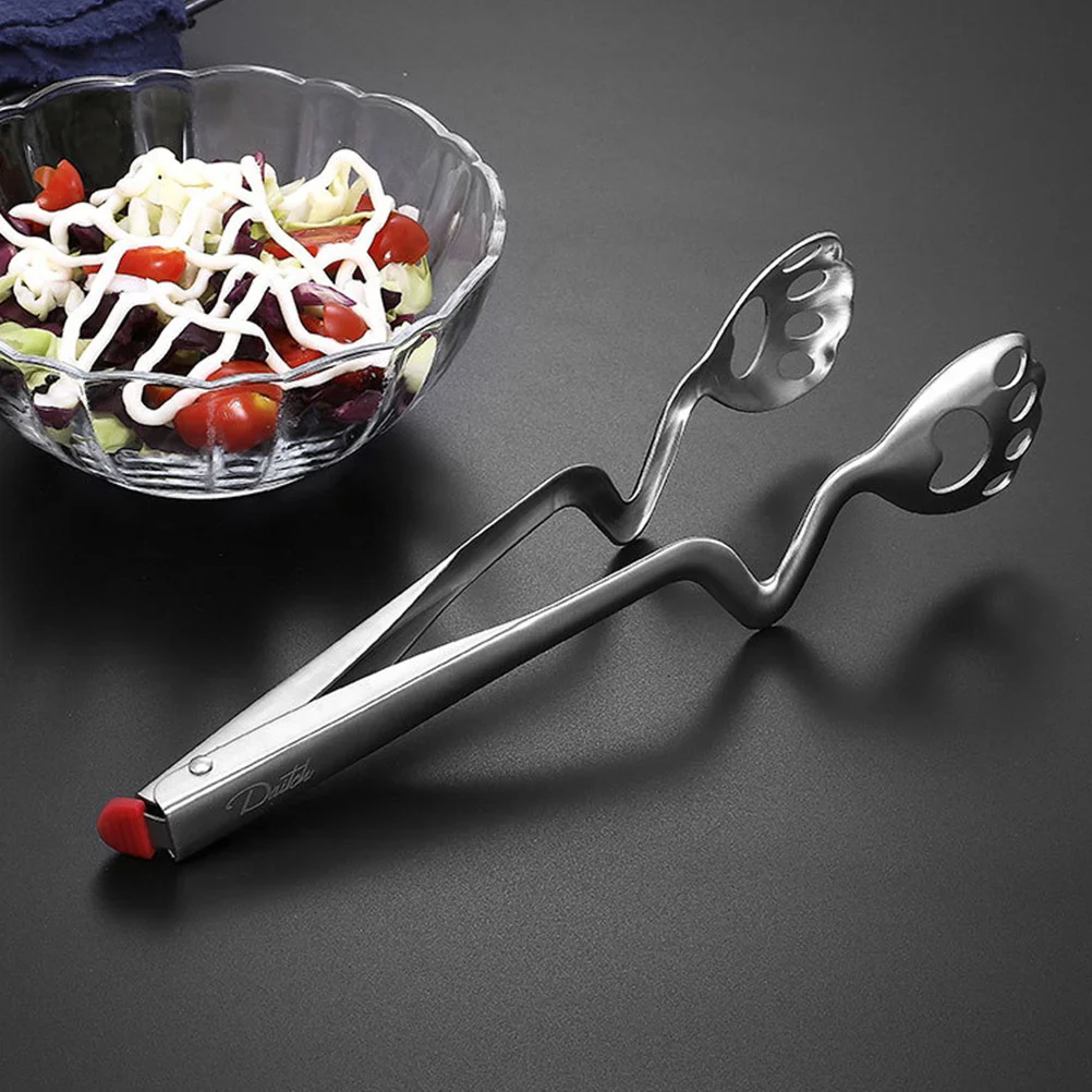 

Stainless Steel Food Tong Heavy Duty Bbq Clamp Rust Proof Non Slip Long Handle For Home Party Restaurant Bread Clip