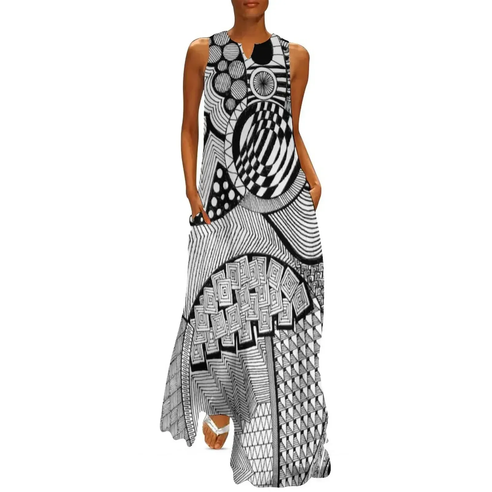

Line Work - Mountain Long Dress woman dress Dress vintage elegant women's dresses sale