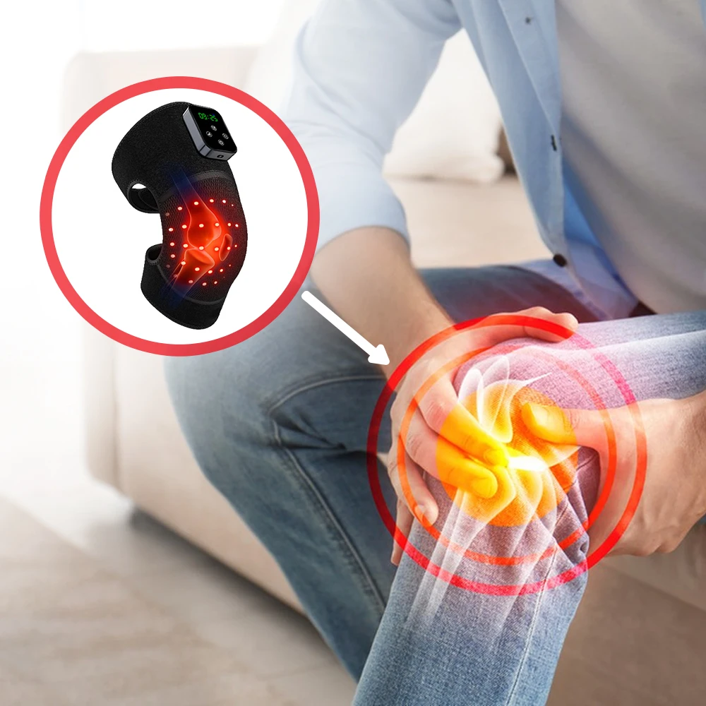 knee mass-ager with heat and red light therapy For Knee Joint Infrared light Therapy Wrap 660nm 850nm Pain Relief Pad