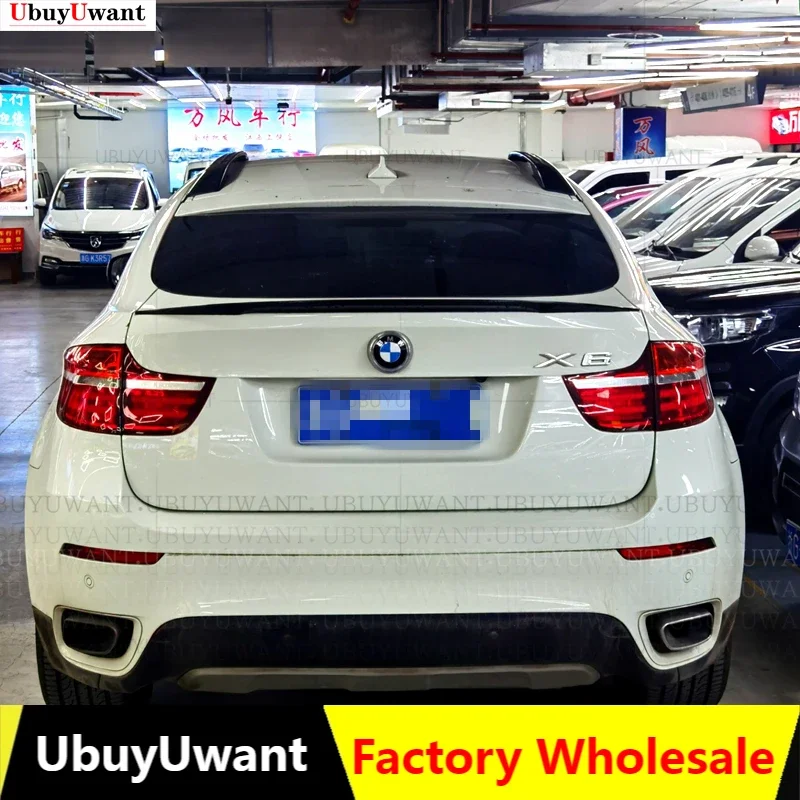 

For BMW X6 E71 2008-2013 High Quality ABS Material Car Rear Wing Primer Color Rear Spoiler Auto Accessories Car Styling