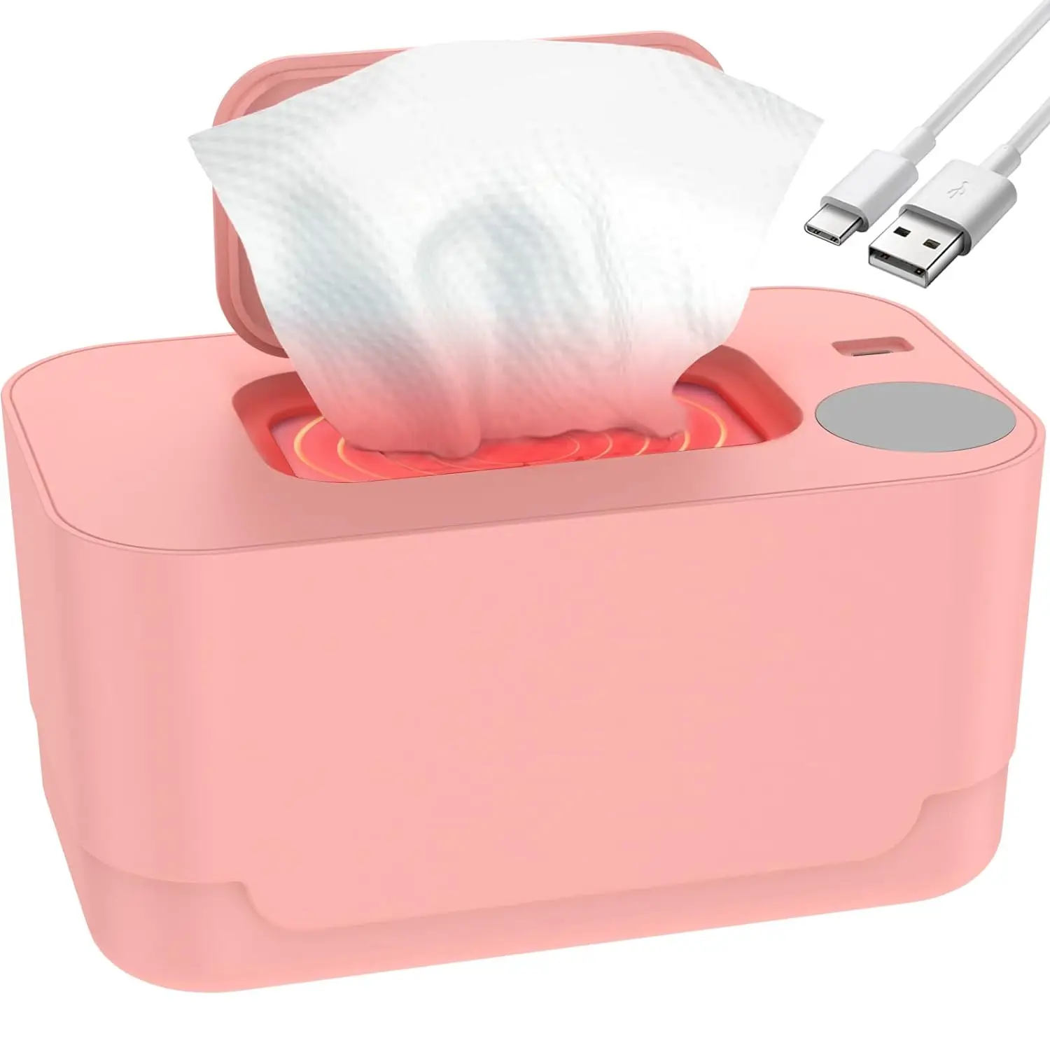 

Baby Wipe Warmer, Diaper Wipes Warmer, Baby Wipes Heater Dispenser, Portable Wet Wipes Heating Box for Keep Wipes Warm and Moist