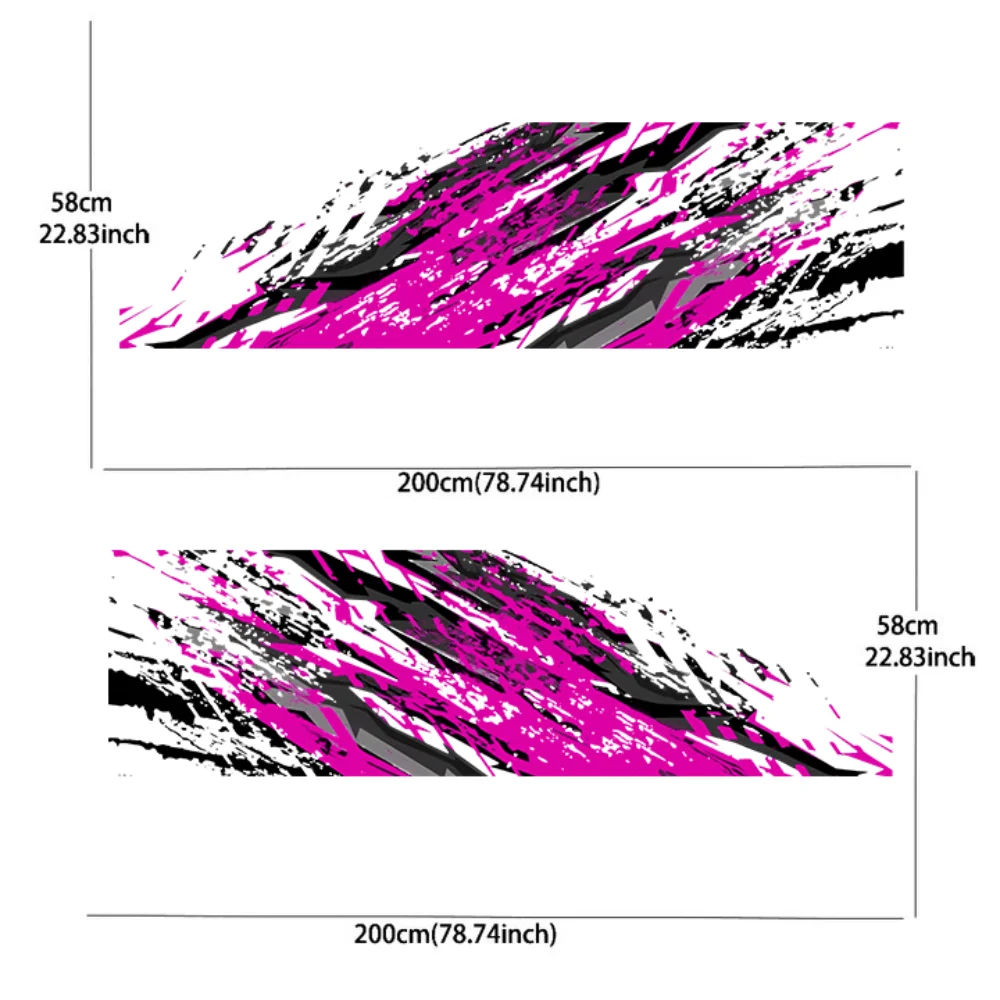 2pcs Fierce splash and eyes splash Car Side Wraps, Self-Adhesive PVC Waterproof & Scratch-Resistant Stickers, Car Accessory Gift